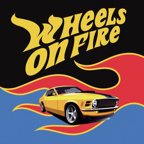 Car Wheel on Fire Poster