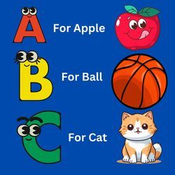 A for Apple B for Ball C for Cat