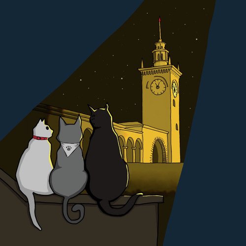 В Полной Темноте.