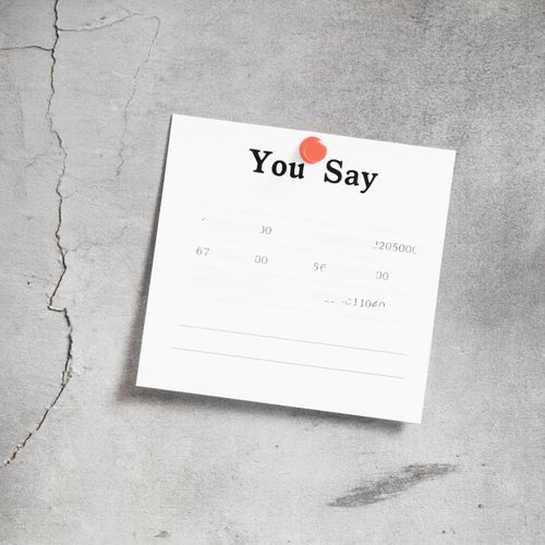 You Say