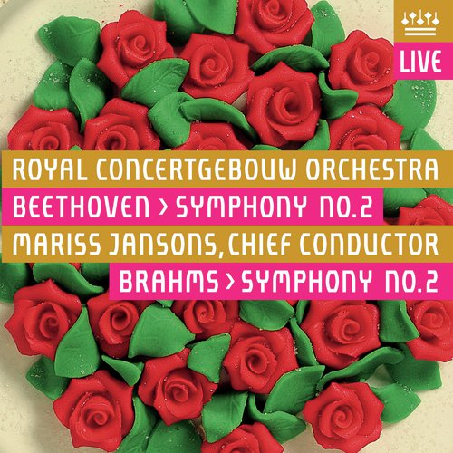 Beethoven: Symphony No. 2 - Brahms: Symphony No. 2 (Live)_poster_image