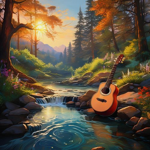 Relaxation Ripples: Guitar by the Stream_poster_image