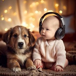 Calm Companions: Baby and Dogs Harmony