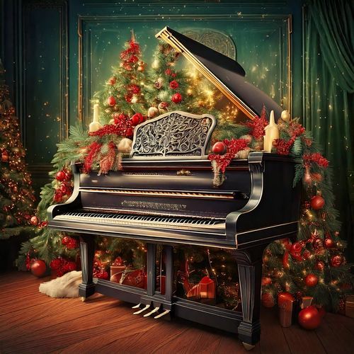 Golden Christmas Piano_poster_image