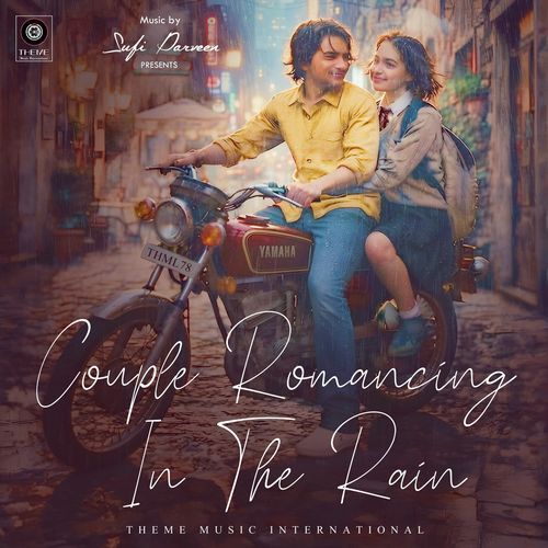 Couple Romancing In The Rain