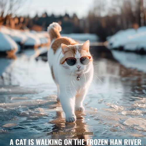 A Cat Is Walking On The Frozen Han River_poster_image