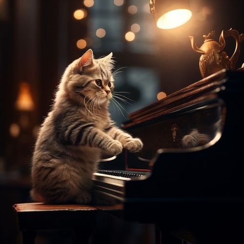 Graceful Echoes: Piano Cats Symphony_poster_image