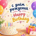 с днём рождения  Happy Birthday