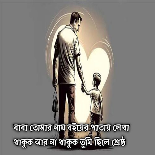 বাবা তোমার নাম বইয়ের পাতায় লেখা থাকুক আর না থাকুক তুমি ছিলে শ্রেষ্ঠ