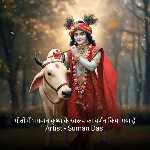 गीतों में भगवान कृष्ण के स्वरूप का वर्णन किया गया है