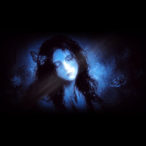 the only visitor of a temple consumed by darkness
