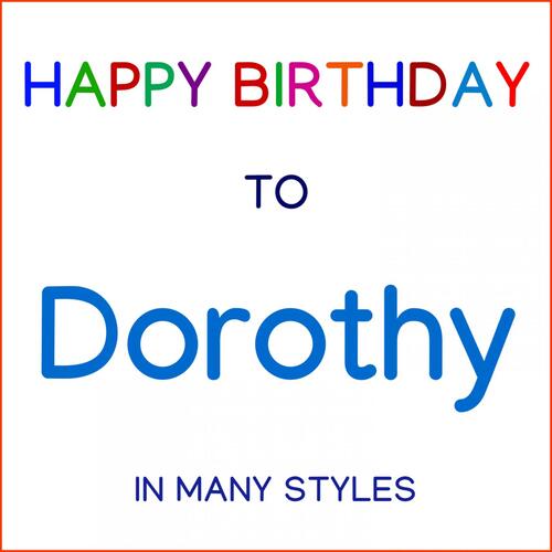 Happy Birthday To Dorothy - Techno cover art