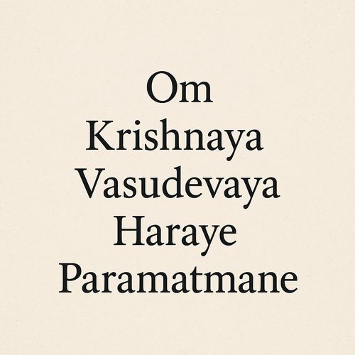 Om Krishnaya Vasudevaya Haraye Paramatmane