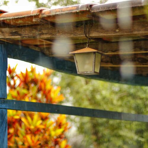 Rain Fall on a House Roof_poster_image