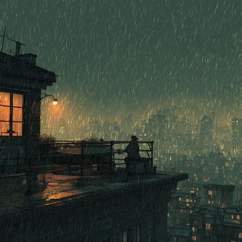 Rainfall on a Roof Top to Help You Fall Asleep