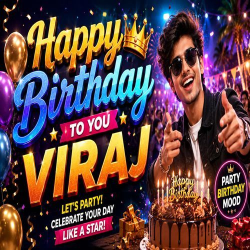 Happy Birthday To You Viraj Male Voice