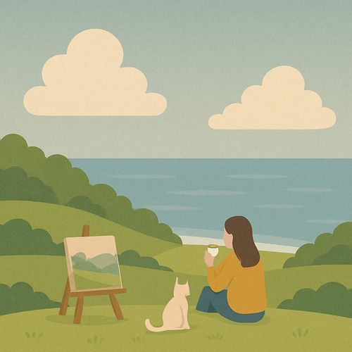 커피 한 잔의 여유(A Sip of Morning Calm)