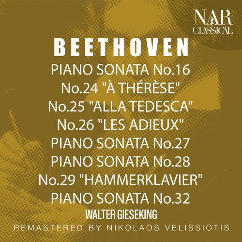 BEETHOVEN: PIANO SONATA No.16, No.24 &quot;À THÉRÈSE&quot;, No.25 &quot;ALLA TEDESCA&quot;, No.26 &quot;LES ADIEUX&quot;, No.27, No.28, No.29 &quot;HAMMERKLAVIER&quot;, No.32_poster_image