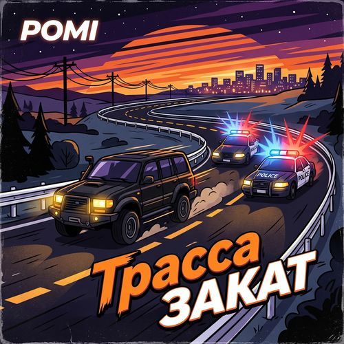 трасса закат
