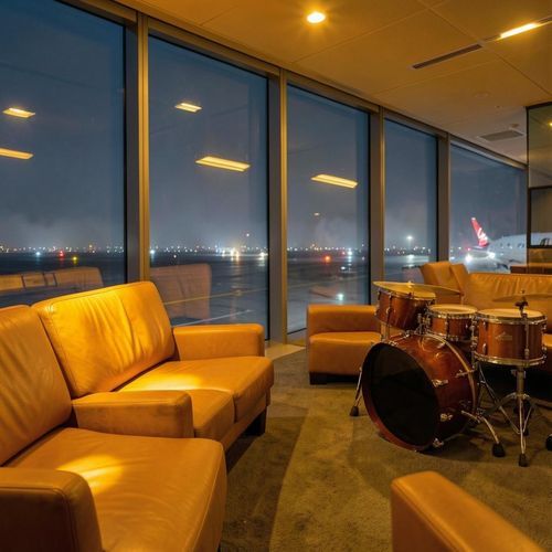 Night Study Airport Lounge