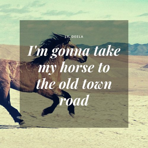 Listen to I'm Gonna Take My Horse To The Old Town Road Songs by Lil