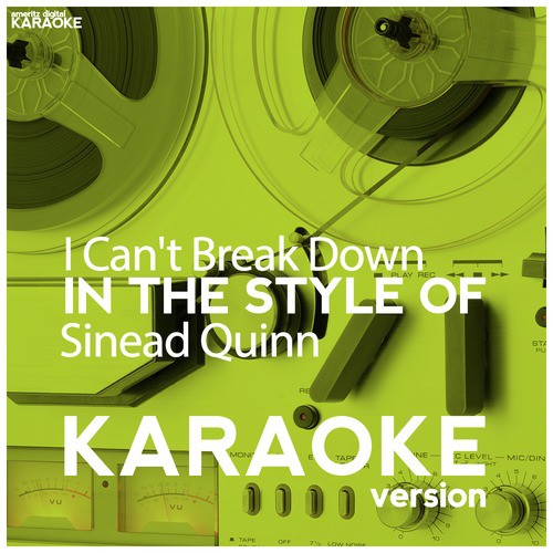 I Can't Break Down (In the Style of Sinead Quinn) [Karaoke Version] - Single