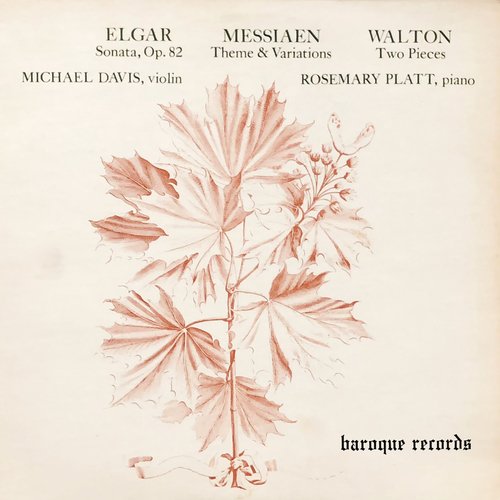 Elgar: Sonata, Op. 82 - Messiaen: Theme &amp; Variations - Walton: Two Pieces_poster_image