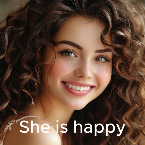 She is happy