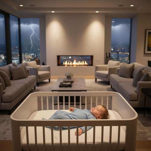 Infant Peace Flow – Rain with Thunder & Fireplace Noise for Deep Sleep cover art