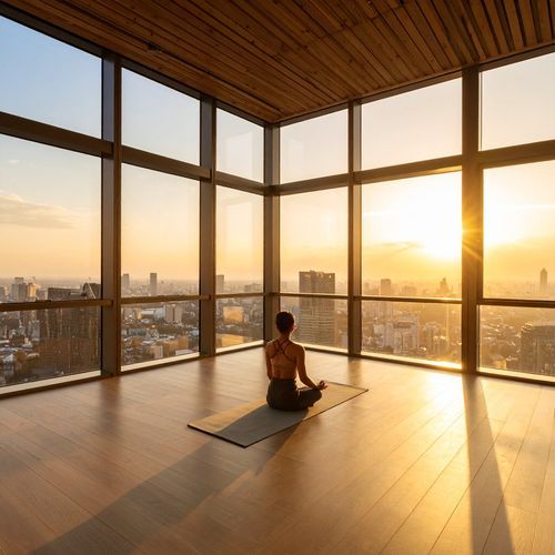 Meditación Al Atardecer Con Guitarra Serena