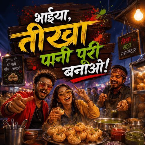 भाईया, तीखा पानी पूरी बनाओ!