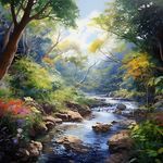 Riverside Tranquility: Binaural River Flow