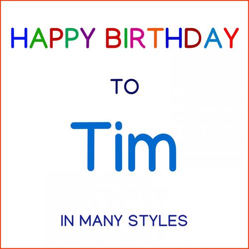 Happy Birthday To Tim cover art