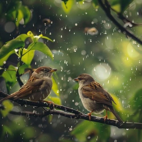 Binaural Birds and Rain for Deep Sleep in Nature_poster_image