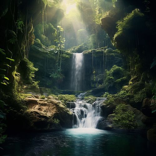 Pet's Peaceful Waterfall: Soothing Soundscape_poster_image