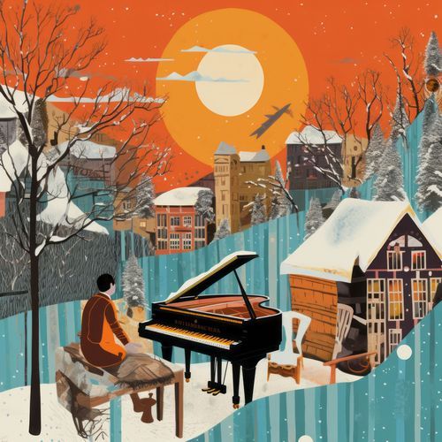 Snowfall Melodies: Jazz Piano Solace_poster_image