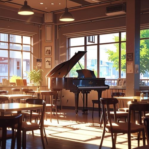 Sapphire Jazz Piano on a Serene Afternoon