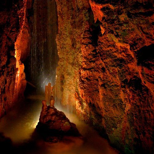 Drops of Water Fall in a Windy Cave