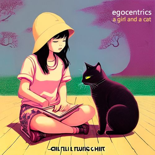 a girl and a cat cover art