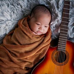 Baby Sleeps with Guitar