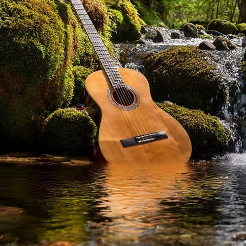 Guitar Streams: Relaxing Music with Water Sounds