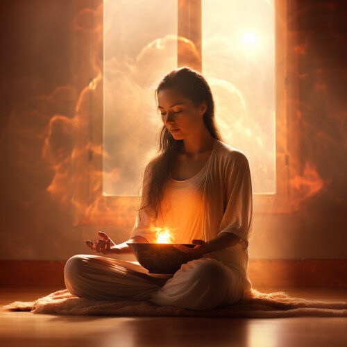 Ember Serenity: Sacred Fire for Meditation