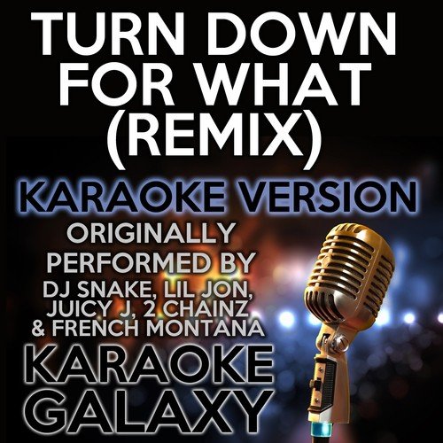 Turn Down For What (Remix) [Karaoke Version] (Originally Performed By DJ Snake, Lil Jon, Juicy J, 2 Chainz & French Montana)