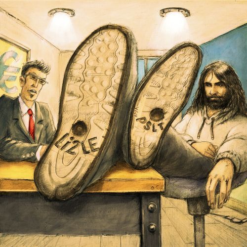 pieds sur la table