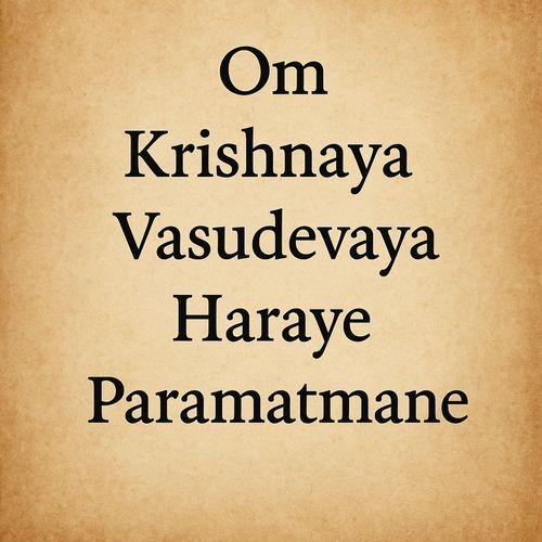 Om Krishnaya Vasudevaya Haraye Paramatmane