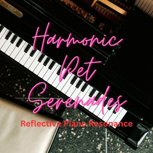 Harmonic Pet Serenades: Reflective Piano Resonance_poster_image